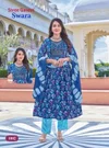 Swara Vol 1 By Shree Ganesh Rayon Umbrella Cut Kurti Set